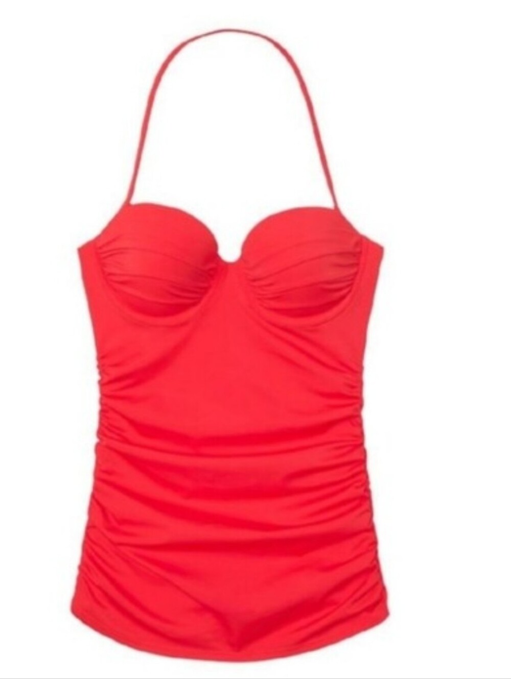 Victoria's secret very sexy ruched Las palmas push up tankini swim top 32C RED